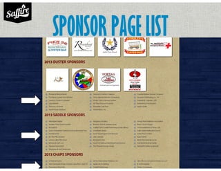 SPONSOR PAGE LIST
 
