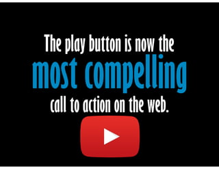 most compelling
The play button is now the
call to action on the web.
 