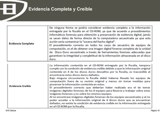 Evidencia Completa y Creíble




EHC Bolivia                                  Página 18
 