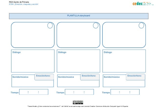 Plantilla organizador gráfico storyboard