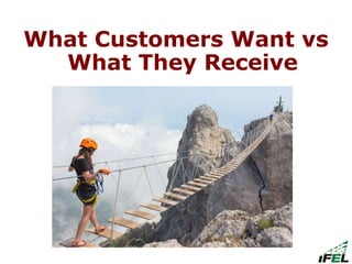 What Customers Want vs
What They Receive
 