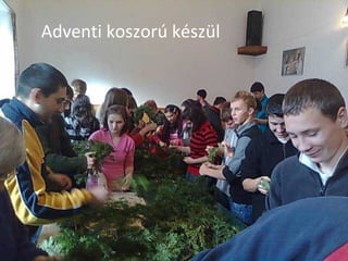 Adventi koszorú készül 