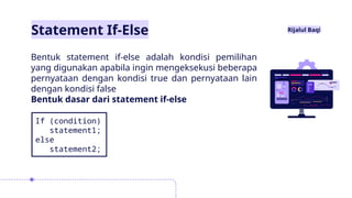 Struktur kontrol pemiliihan atau If Else.pptx