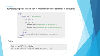 If else statement 05 (js) | PPTX