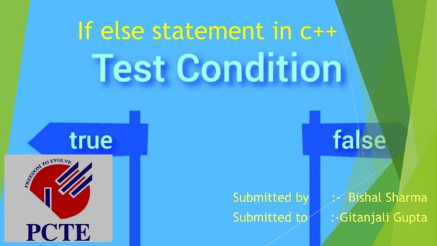 If else statement in c++ | PPTX | Programming Languages | Computing