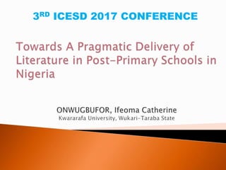 3RD ICESD 2017 CONFERENCE
 