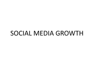 SOCIAL	MEDIA	GROWTH
 