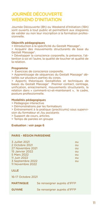 Programme Formation Gestalt Massage 2021-2022