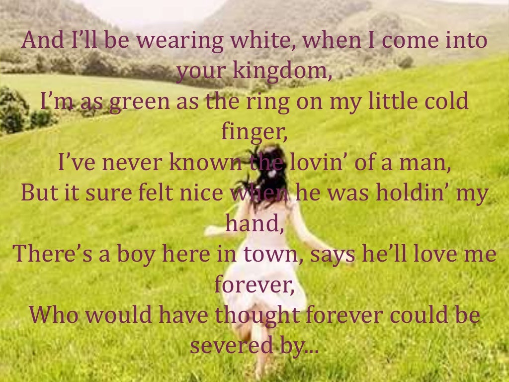 Taylor Swift If I Die Young Lyrics If I die Young (lyrics video)
