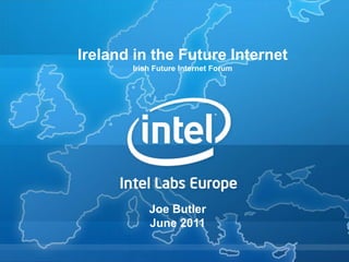 Ireland in the Future Internet Irish Future Internet Forum Joe Butler June 2011 