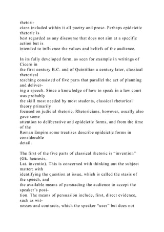 I first recall hearing the word rhetoric” in Mrs. McAfee’s 10th g.docx