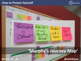 How to Protect Yourself
20
@Centralis_UX
‘Murphy’s Journey Map’
@Centralis_UX @kathikaiser
 