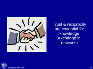 Trust & reciprocity are essential for knowledge exchange in networks 