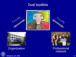 Dual loyalties Loyalty Loyalty Organization Professional network 
