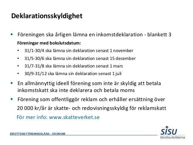 Idrottens Foreningslara Ekonomi