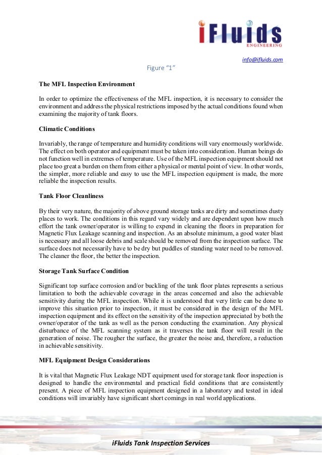 Ifluids Tank Inspection Services