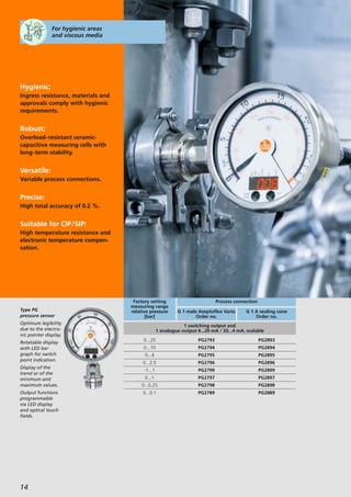Pressure sensors from ifm 2016 | PDF