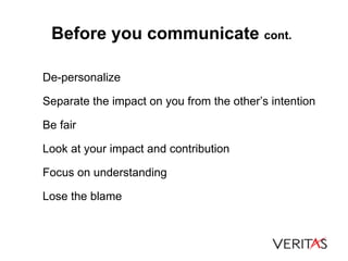 Before you communicate  cont.   ,[object Object],[object Object],[object Object],[object Object],[object Object],[object Object]