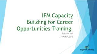 IFM Capacity Building 27.03.2015