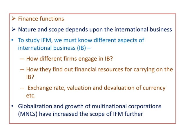 INTERNATIONAL FINANCIAL MANAGEMENT INTRODUCTION | PPTX | Business ...