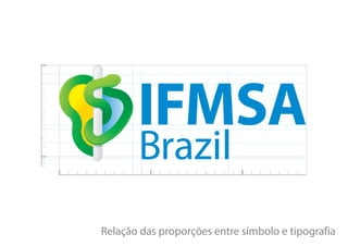 Relação das proporções entre símbolo e tipografia
 
