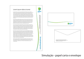 Simulação - papel carta e envelope
 