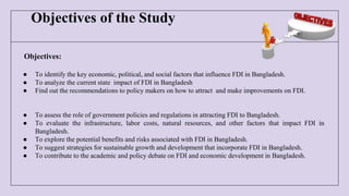 Determinants of Foreign Direct Investment in Bangladesh | PPTX