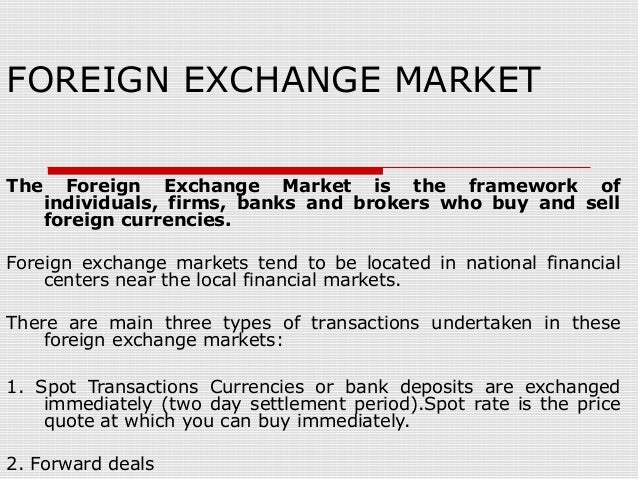 International foreign exchange market