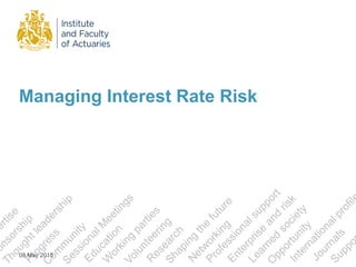 Managing Interest Rate Risk
08 May 2015
 
