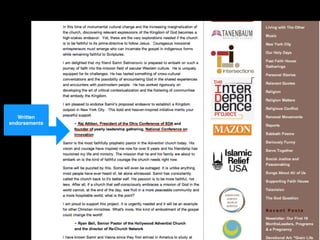 Written
endorsements
 