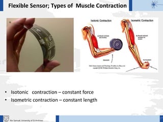 Flexible Sensor; Types of Muscle Contraction
• Isotonic contraction – constant force
• Isometric contraction – constant length
27
Ifor Samuel, University of St Andrews
 