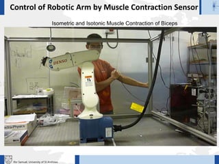 Isometric and Isotonic Muscle Contraction of Biceps
Ifor Samuel, University of St Andrews
Control of Robotic Arm by Muscle Contraction Sensor
 
