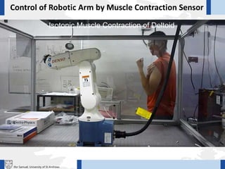 Isotonic Muscle Contraction of Deltoid
Control of Robotic Arm by Muscle Contraction Sensor
Ifor Samuel, University of St Andrews
 