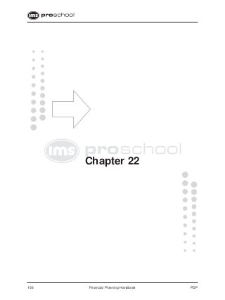 156 Financial Planning Handbook PDP
Chapter 22
 