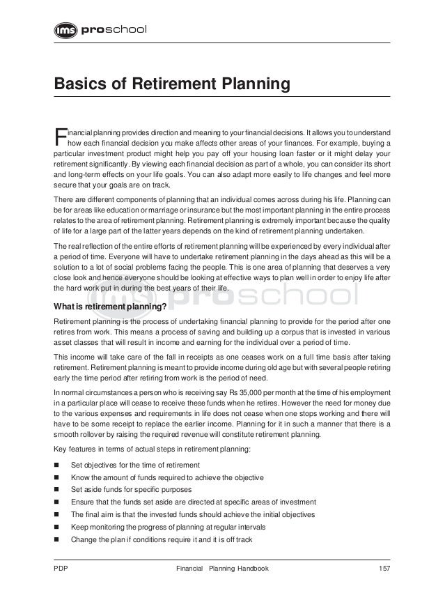 Basics of retirement planning