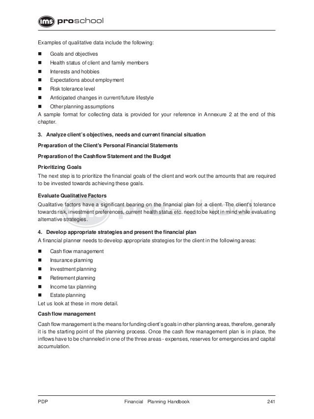 the financial planning process financial planner example