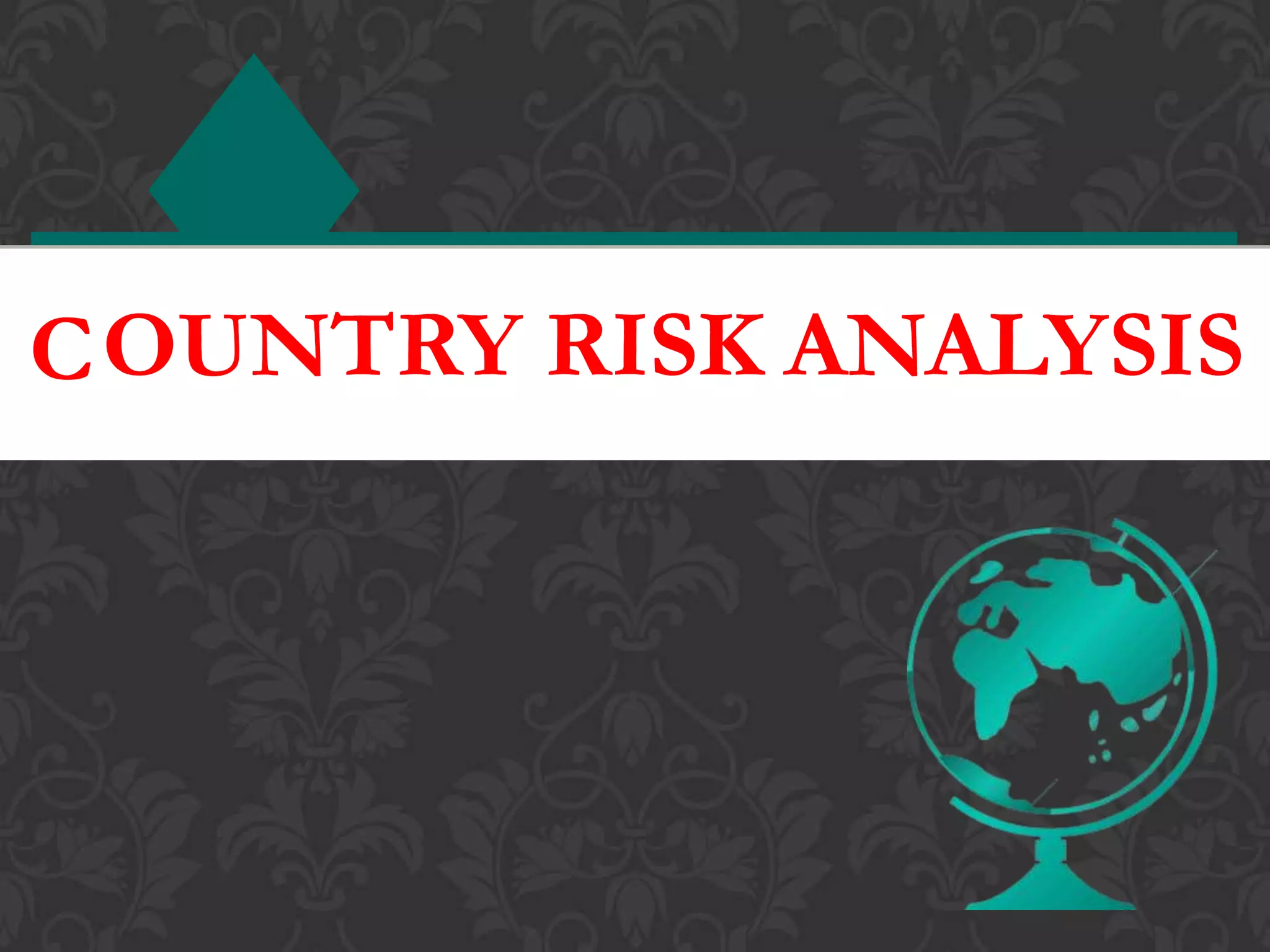 COUNTRY RISK ANALYSIS
 