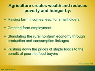 The Role of Agriculture in Hunger and Poverty Reduction | PPTX
