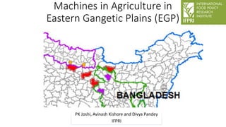 Machines in Agriculture in
Eastern Gangetic Plains (EGP)
PK Joshi, Avinash Kishore and Divya Pandey
IFPRI
 