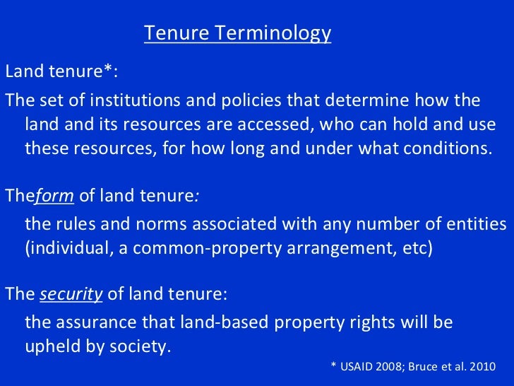 Does secure land tenure save forests?