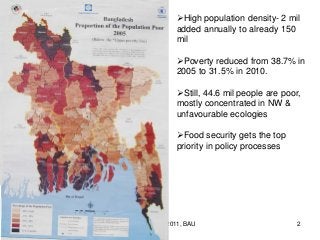 Design and implementation of food security strategies in Bangladesh