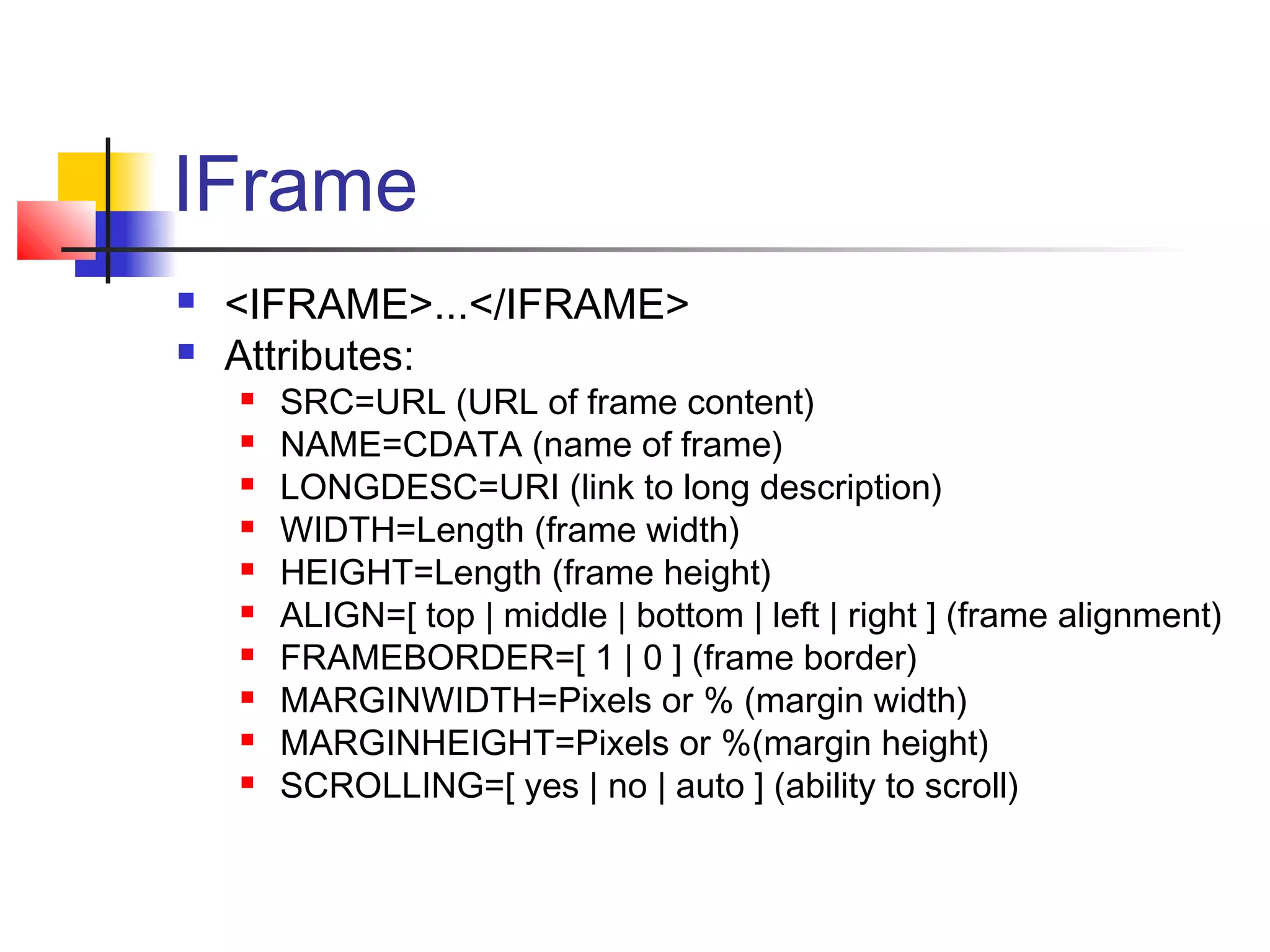I frame | PPT