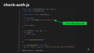 26
check-auth.js
if not valid, return fail
 