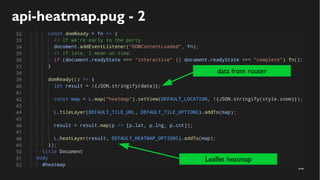 38
api-heatmap.pug - 2
data from router
Leaflet heatmap
 
