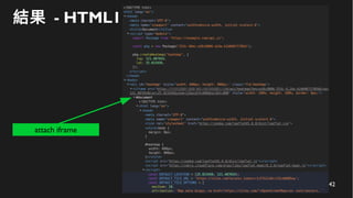 42
結果 - HTML1
attach iframe
 