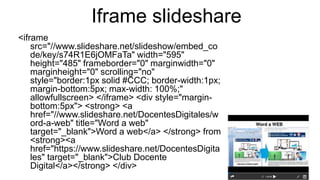 (HTML) Códigos del iframe para tu web