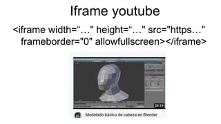 Iframe slideshare
<iframe
src="//www.slideshare.net/slideshow/embed_co
de/key/s74R1E6jOMFaTa" width="595"
height="485" fra...