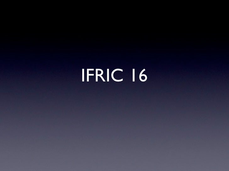Ifric 16 ifric-16