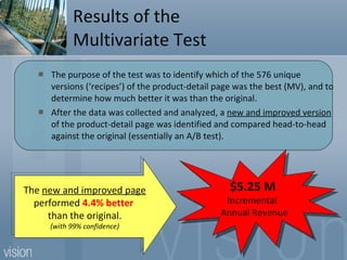 Multivariate Website Test Measurement Example Web Analytics: A Measurement System of Website | PPT
