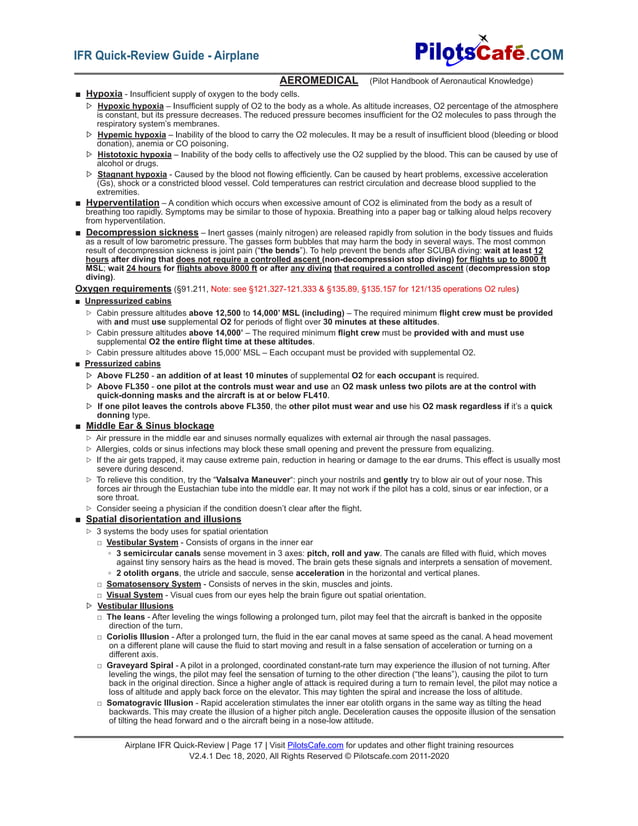 Ifr quick reviewsheets pilot cafe